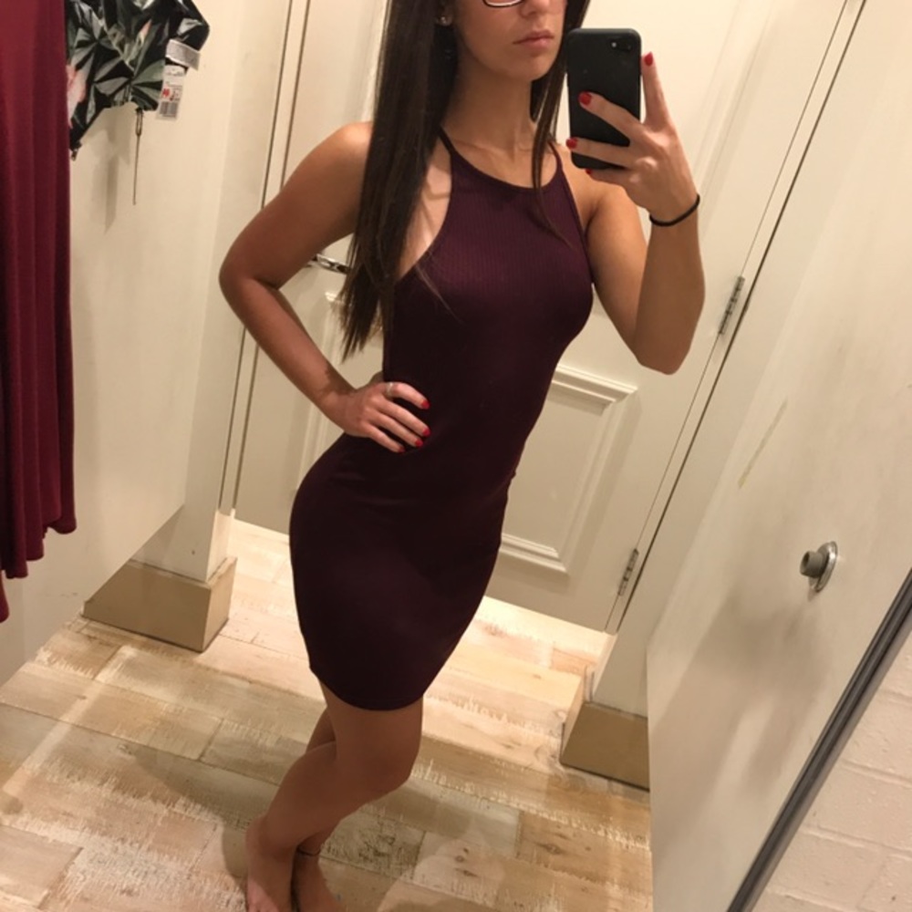 Maroon Body Con Dress